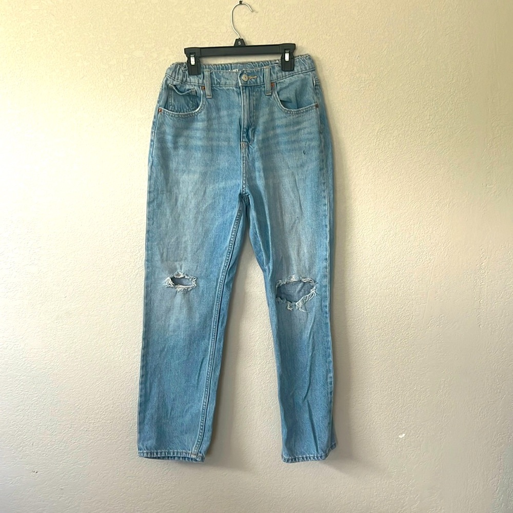 Old Navy girls size 16 slouchy straight high waisted jeans